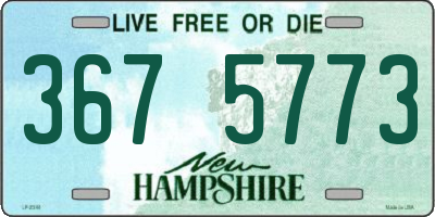 NH license plate 3675773