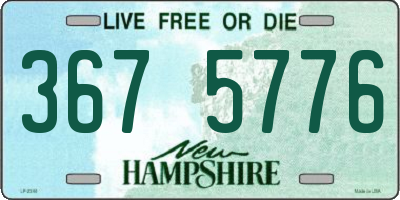 NH license plate 3675776