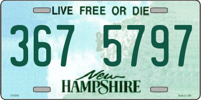 NH license plate 3675797