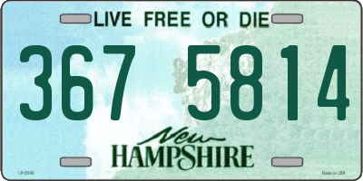 NH license plate 3675814