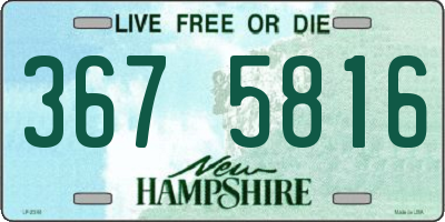NH license plate 3675816