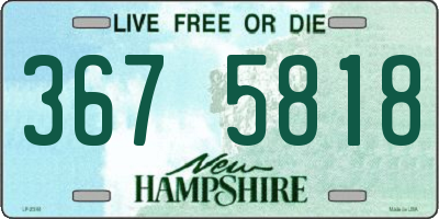 NH license plate 3675818