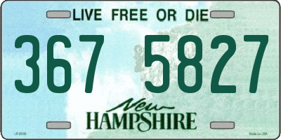 NH license plate 3675827