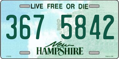 NH license plate 3675842