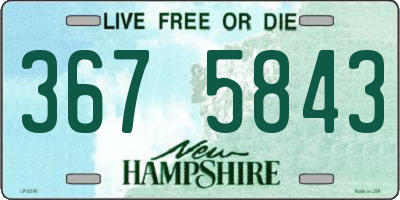 NH license plate 3675843