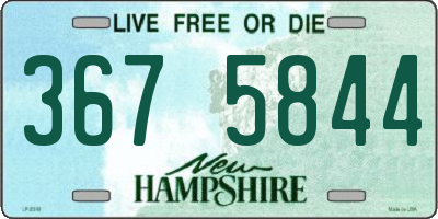 NH license plate 3675844