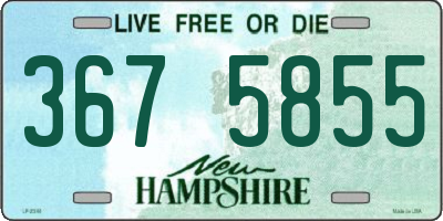 NH license plate 3675855