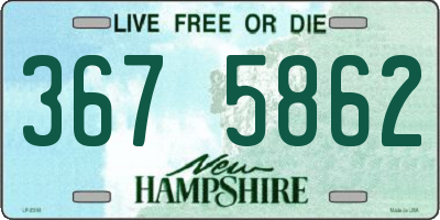 NH license plate 3675862