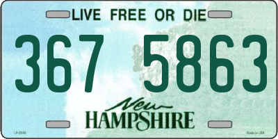NH license plate 3675863