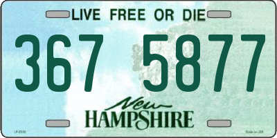 NH license plate 3675877