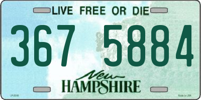 NH license plate 3675884