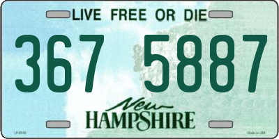 NH license plate 3675887