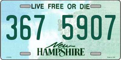 NH license plate 3675907