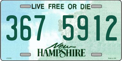 NH license plate 3675912
