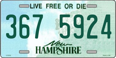 NH license plate 3675924
