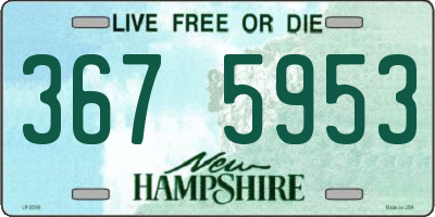 NH license plate 3675953