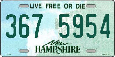 NH license plate 3675954