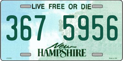 NH license plate 3675956