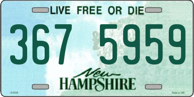NH license plate 3675959