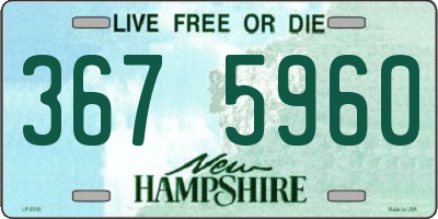 NH license plate 3675960