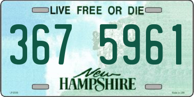 NH license plate 3675961