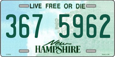 NH license plate 3675962