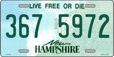 NH license plate 3675972