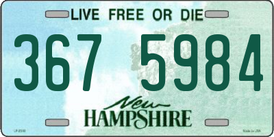 NH license plate 3675984