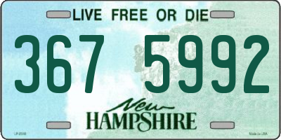 NH license plate 3675992