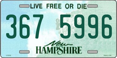 NH license plate 3675996
