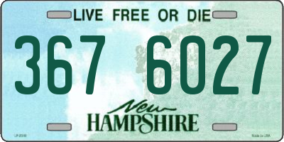 NH license plate 3676027