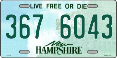 NH license plate 3676043
