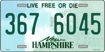 NH license plate 3676045