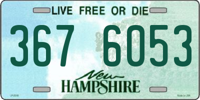 NH license plate 3676053