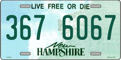 NH license plate 3676067