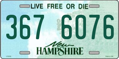 NH license plate 3676076