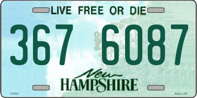 NH license plate 3676087