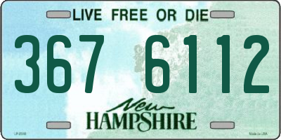 NH license plate 3676112