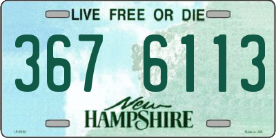 NH license plate 3676113