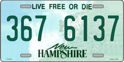 NH license plate 3676137