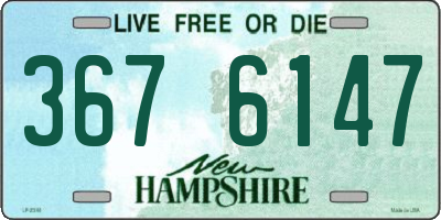 NH license plate 3676147