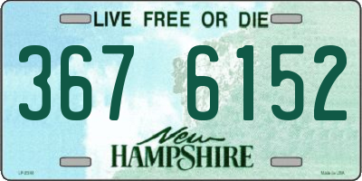 NH license plate 3676152