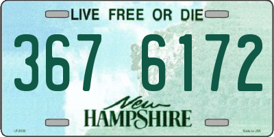 NH license plate 3676172