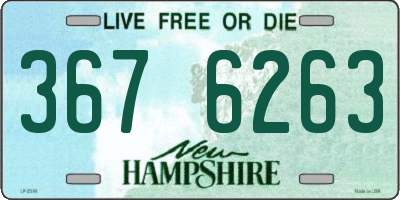 NH license plate 3676263
