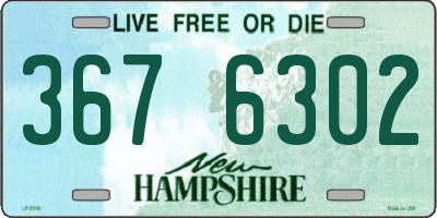 NH license plate 3676302