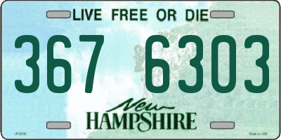 NH license plate 3676303