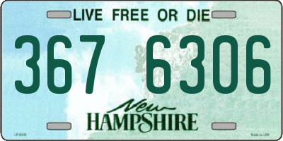NH license plate 3676306