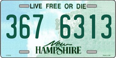 NH license plate 3676313