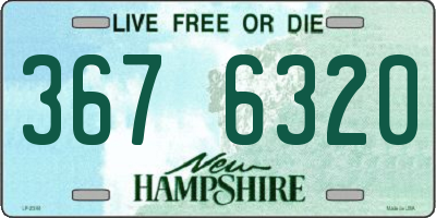 NH license plate 3676320