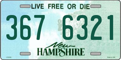 NH license plate 3676321